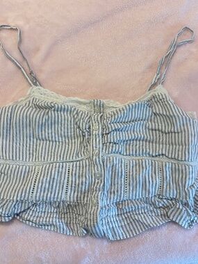 Cropped Striped Tank Top